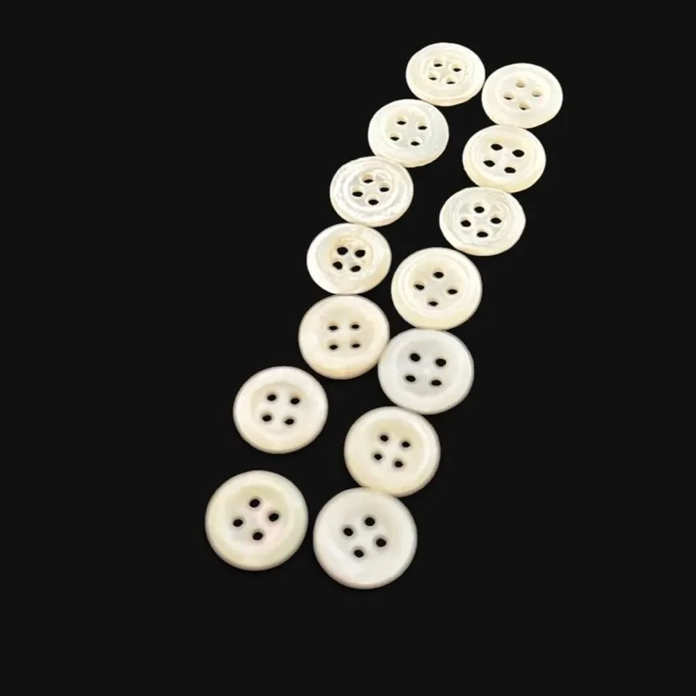 Lot of 14 1cm Mother of Pearl Vintage Button Collection
